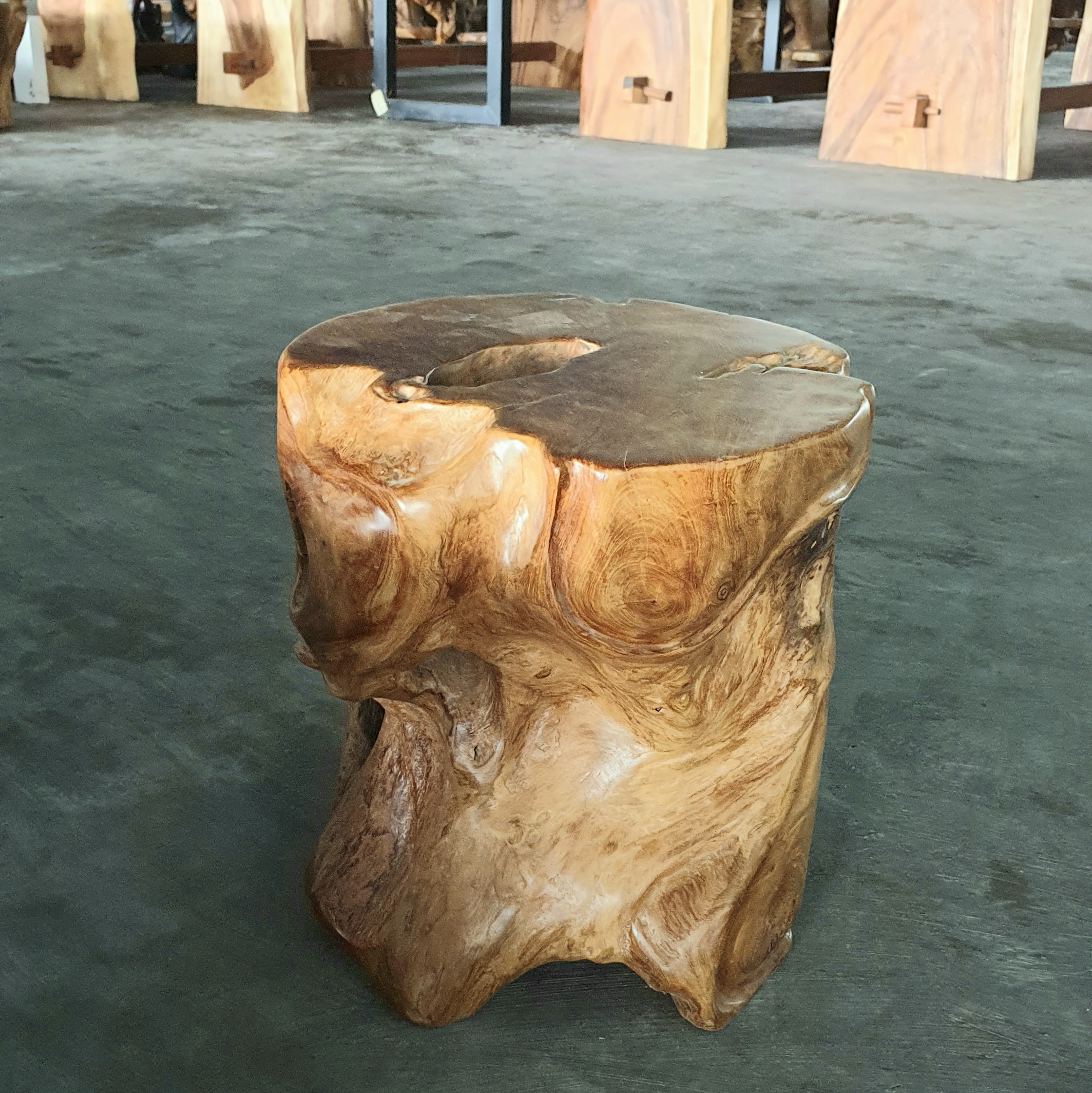 Teak Stool Gendut