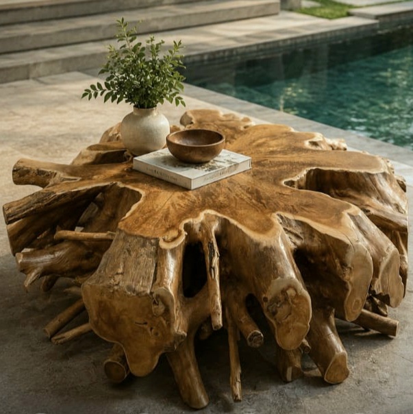 Teak Root Table